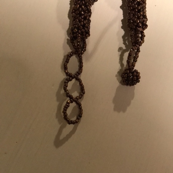 Necklace Multi Strand Brown with adjustable closure Bohemian Gypsy - Picture 5 of 7